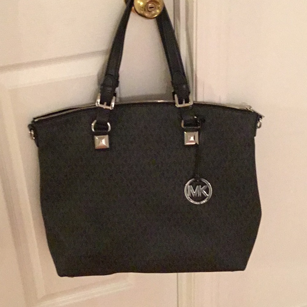Michael Kors black logo satchel